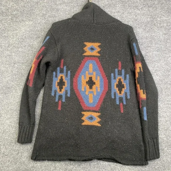 Idyllwind Cardigan Sweater Womens XS Multicolor Aztec Western Shawl Knit Chunky - Picture 8 of 9